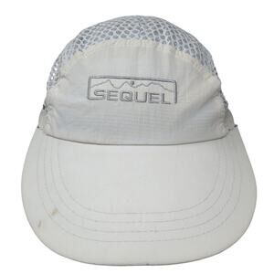 Sequel Slideback Baseball Cap White One Size Adjustable Drawstring Embroidered